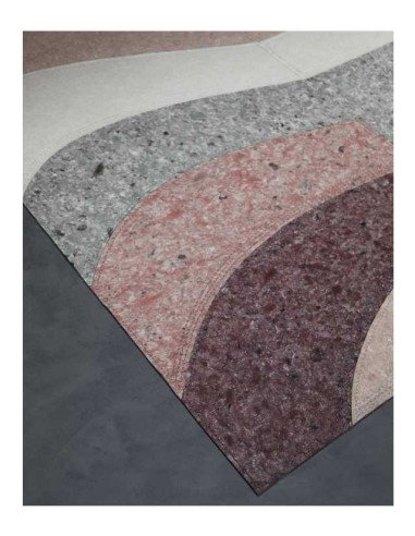 tappeto moderno GAN Nuances Curve Burgundy