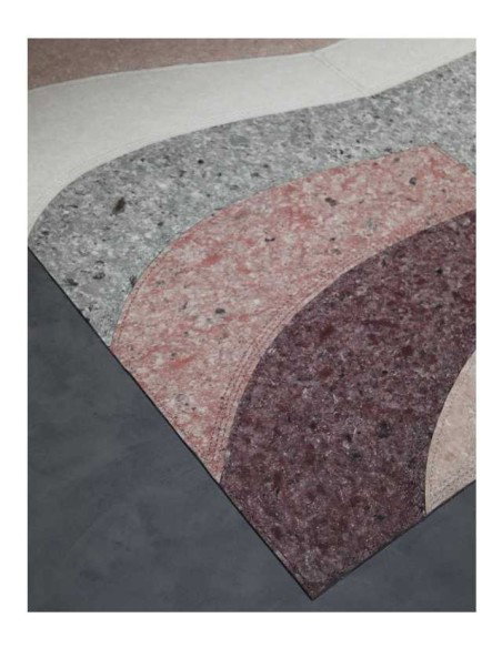 tappeto moderno GAN Nuances Curve Burgundy