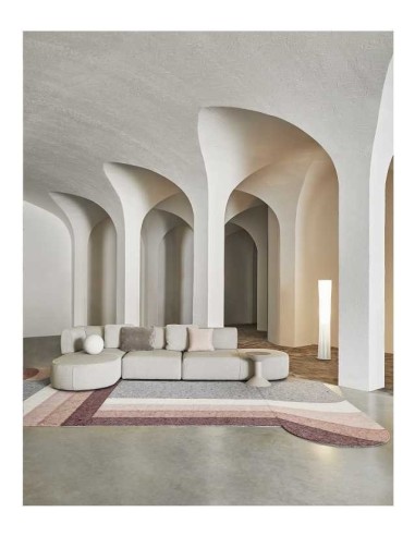 tappeto moderno GAN Nuances Round Burgundy