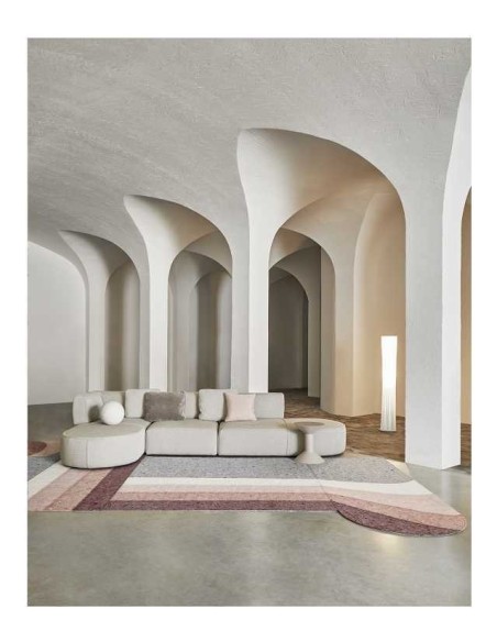 tappeto moderno GAN Nuances Round Burgundy