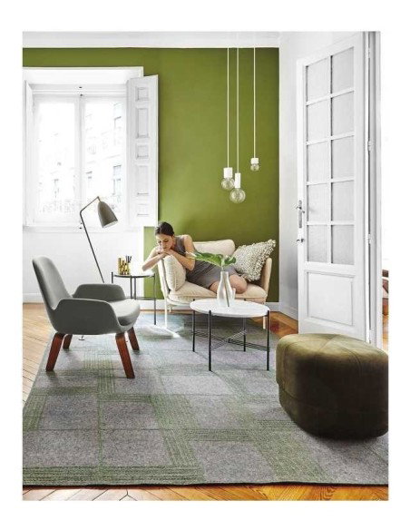 tappeto moderno GAN Oryza Green