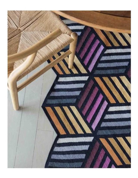 tappeto moderno GAN Parquet Hexagon Orange 