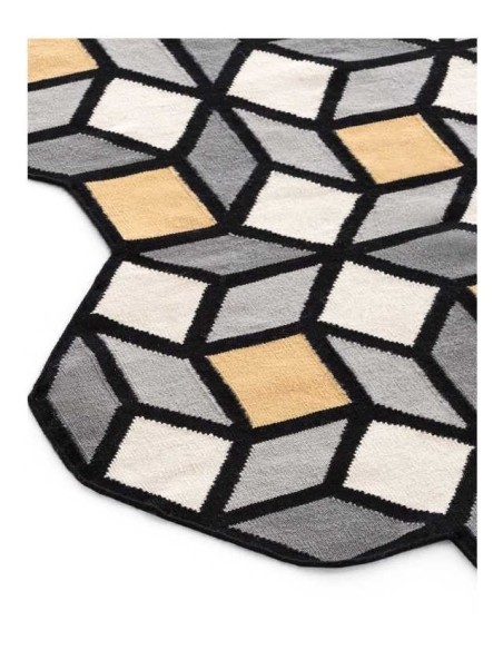 tappeto moderno GAN Parquet Rhomb Yellow 