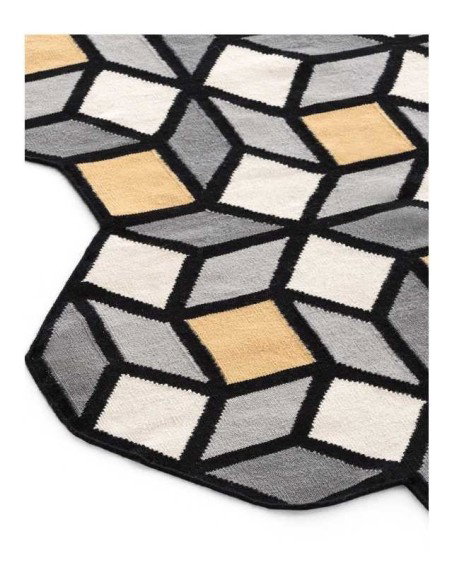 tappeto moderno GAN Parquet Rhomb Yellow Small