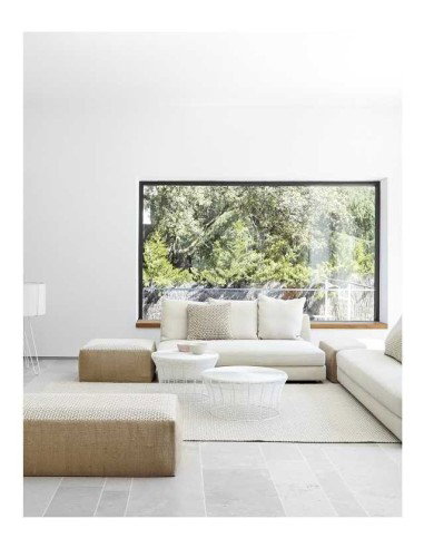 tappeto moderno GAN Raw White