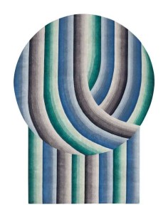 tappeto moderno GAN Round Mirage Blue