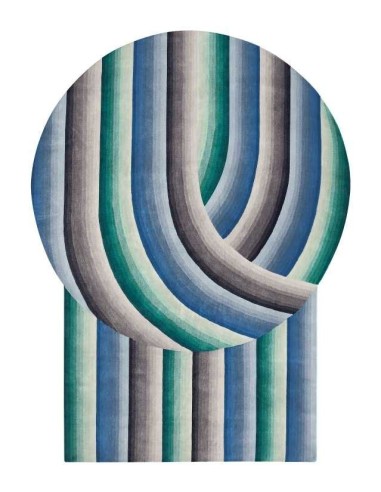 tappeto moderno GAN Round Mirage Blue