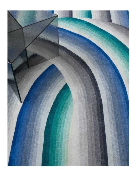 tappeto moderno GAN Round Mirage Blue