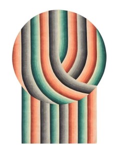 tappeto moderno GAN Round Mirage Orange 