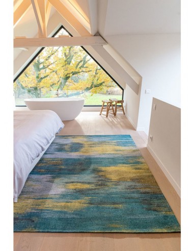 tappeto moderno Louis De Poortere Atlantic Nymphea Blue 9119