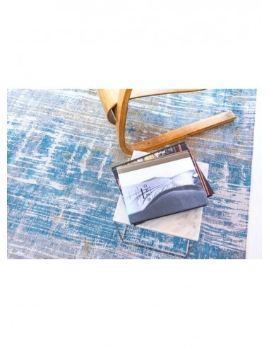 tappeto moderno Louis De Poortere Atlantic Streaks Long Island Blue 8718