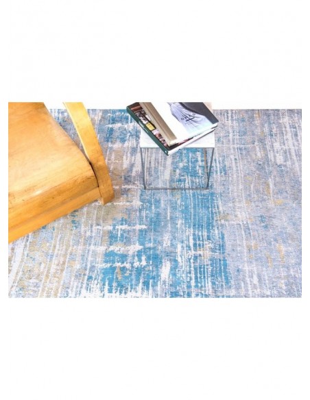 tappeto moderno Louis De Poortere Atlantic Streaks Long Island Blue 8718