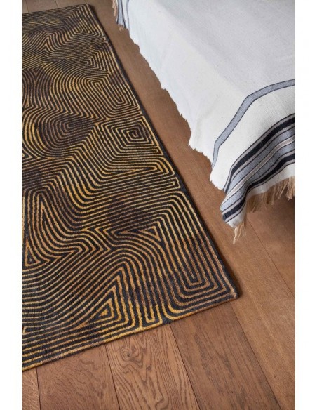 tappeto moderno Louis De Poortere Coral Black Gold 9227