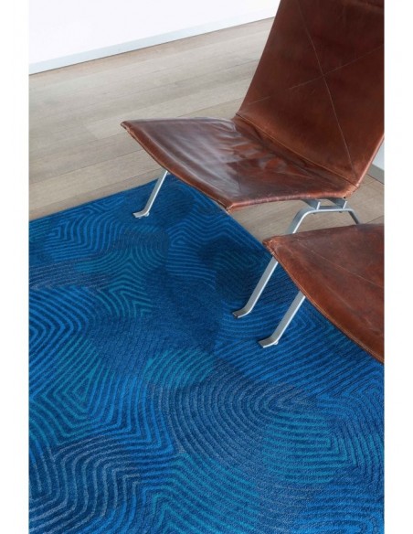 tappeto moderno Louis De Poortere Coral Blue Lagoon 9225