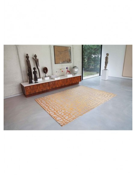 tappeto moderno Louis De Poortere Dedalo Yellow Scarab 9205