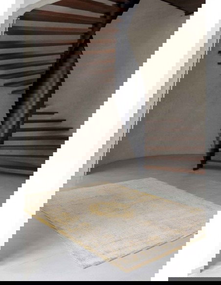 tappeto moderno Louis De Poortere Fading World Grey Yellow 9062