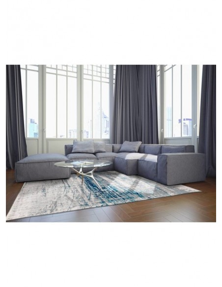 tappeto moderno Louis De Poortere Mad Men Bronx Azurite 8421