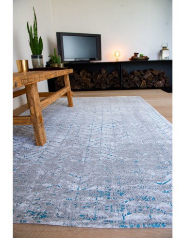 tappeto moderno Louis De Poortere Mad Men Tribeca Blue 8927