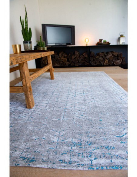 tappeto moderno Louis De Poortere Mad Men Tribeca Blue 8927