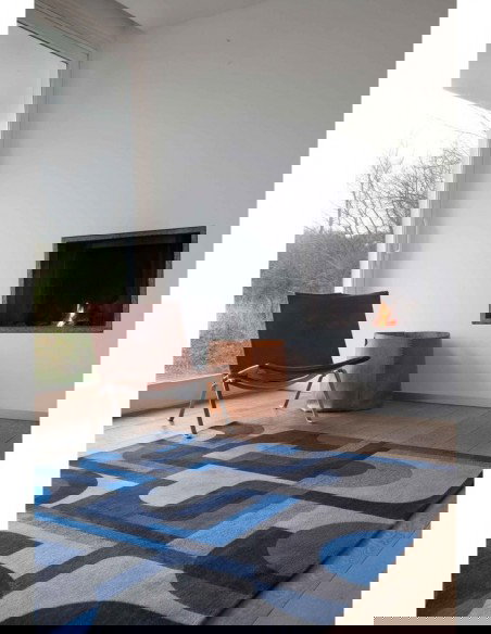 tappeto moderno Louis De Poortere Module Weimar Blue 9207