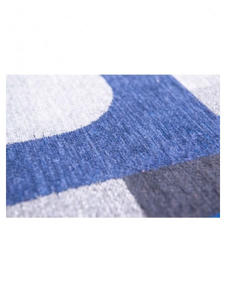 tappeto moderno Louis De Poortere Module Weimar Blue 9207