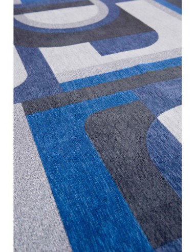tappeto moderno Louis De Poortere Module Weimar Blue 9207