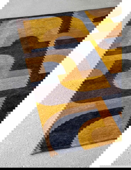 tappeto moderno Louis De Poortere Module Yellow Meyer 9210