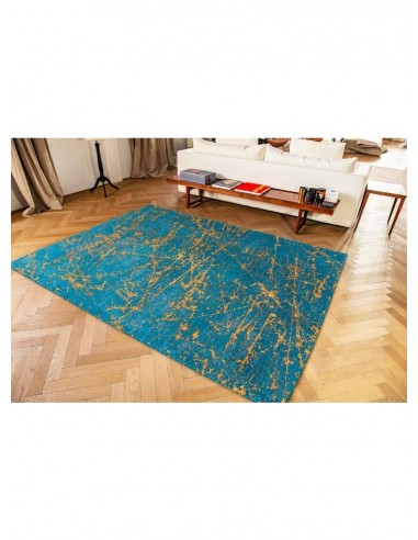 tappeto moderno Louis De Poortere Stellar Lightning Turquoise 9218