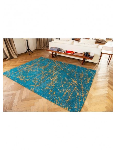 tappeto moderno Louis De Poortere Stellar Lightning Turquoise 9218