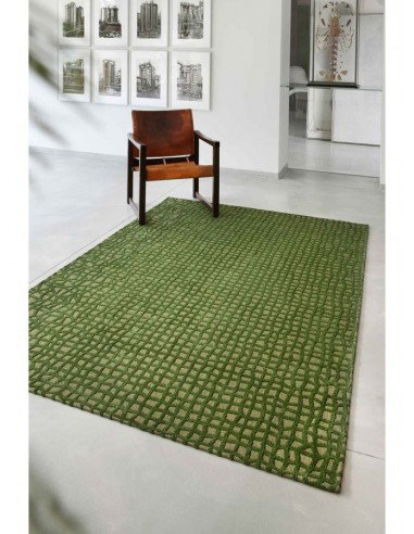 tappeto moderno Louis De Poortere Trammel Alta Green 9249
