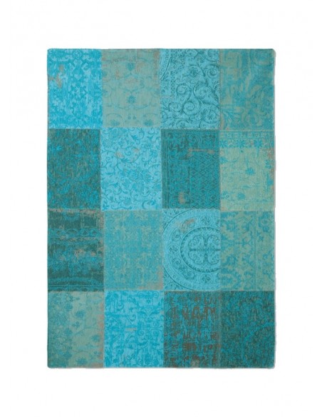 tappeto moderno Louis De Poortere Vintage Patchwork Azur 8015