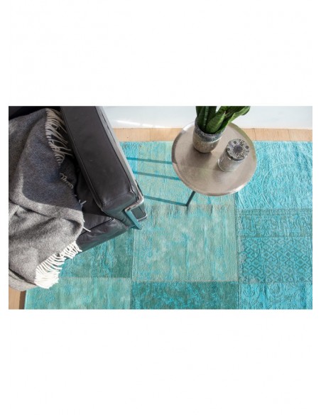 tappeto moderno Louis De Poortere Vintage Patchwork Azur 8015