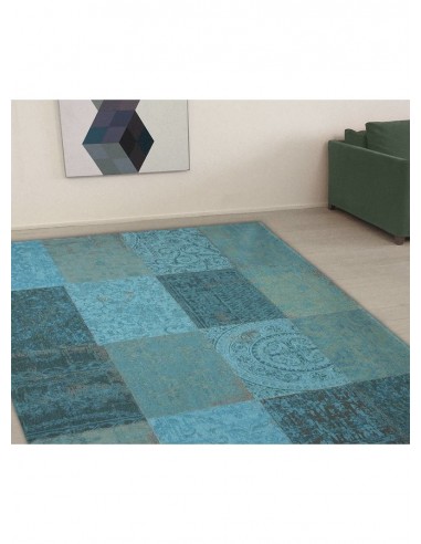 tappeto moderno Louis De Poortere Vintage Patchwork Azur 8015