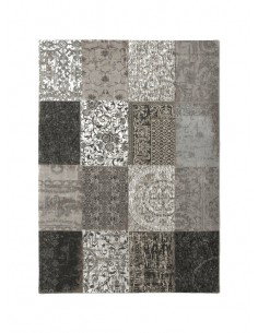 tappeto moderno Louis De Poortere Vintage Patchwork Black & White 8101