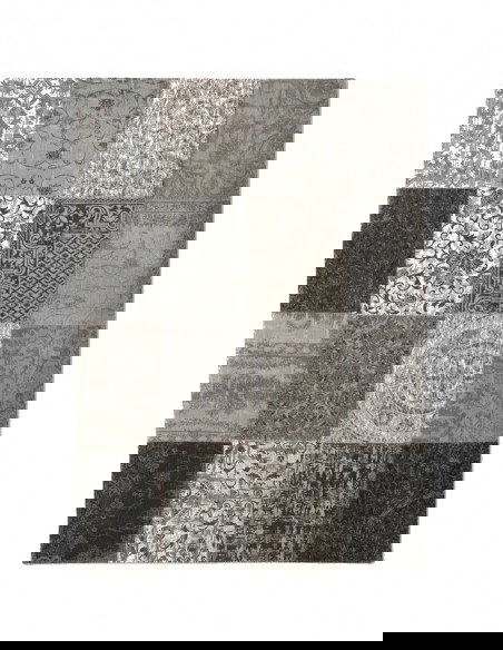 tappeto moderno Louis De Poortere Vintage Patchwork Black & White 8101