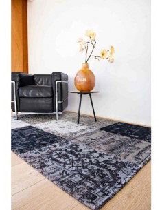 tappeto moderno Louis De Poortere Vintage Patchwork Black & White 8101 2