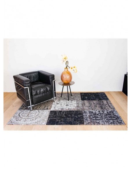 tappeto moderno Louis De Poortere Vintage Patchwork Black & White 8101