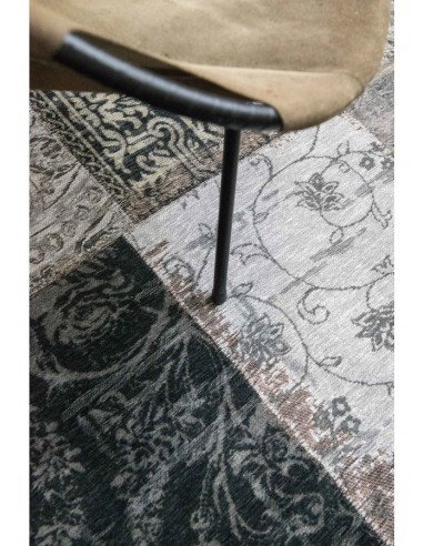 tappeto moderno Louis De Poortere Vintage Patchwork Black & White 8101