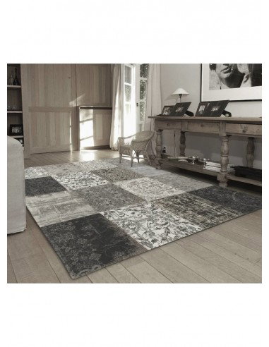 tappeto moderno Louis De Poortere Vintage Patchwork Black & White 8101