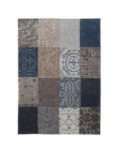 tappeto moderno Louis De Poortere Vintage Patchwork Blue Denim 8108