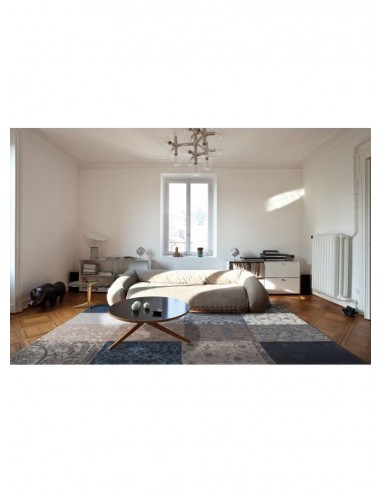 tappeto moderno Louis De Poortere Vintage Patchwork Blue Denim 8108