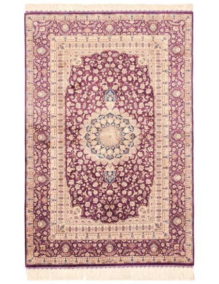 Hand made rug Ghom Silk Persia cm.100x148