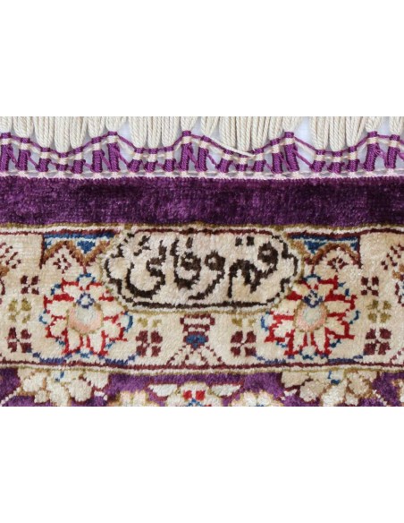 Hand made rug Ghom Silk Persia cm.100x148