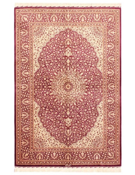 Hand made rug Ghom Silk Persia cm.102x151