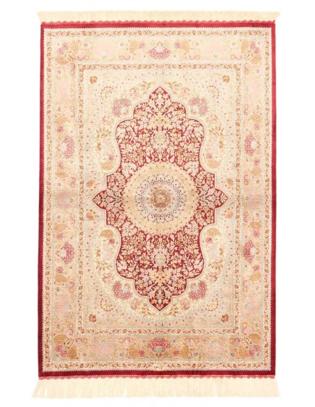 Hand made rug Ghom Silk Persia cm.100x147