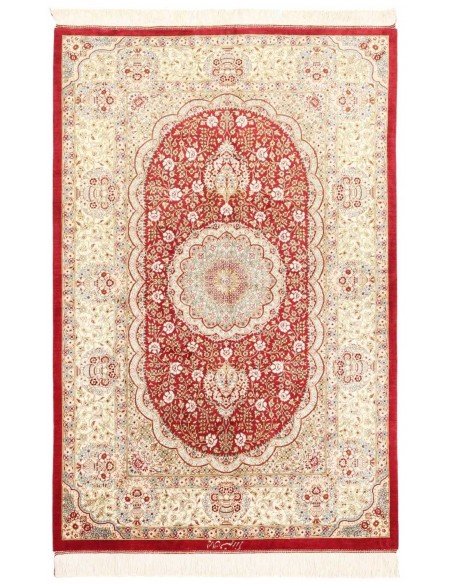 Hand made rug Ghom Silk Persia cm.96x144