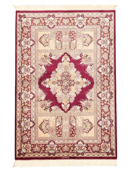 Hand made rug Ghom Silk Persia cm.100x147