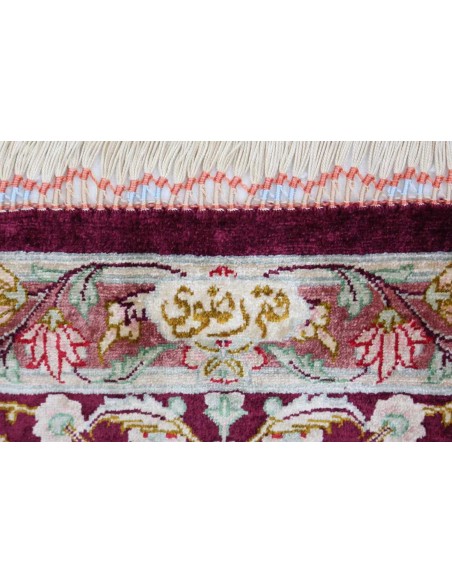Hand made rug Ghom Silk Persia cm.138x200