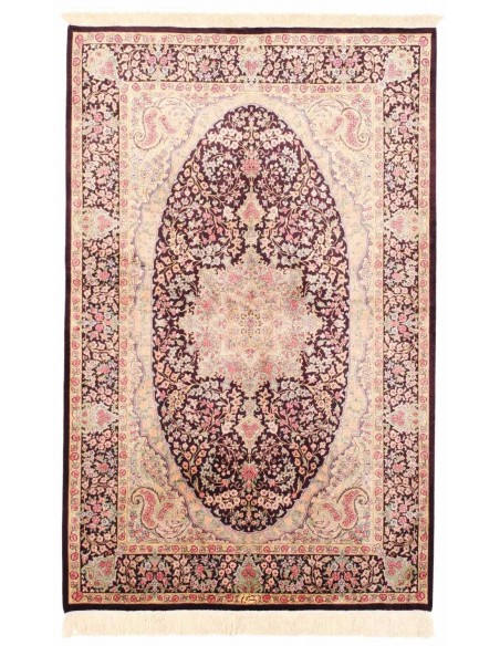 Hand made rug Ghom Silk Persia cm.100x156