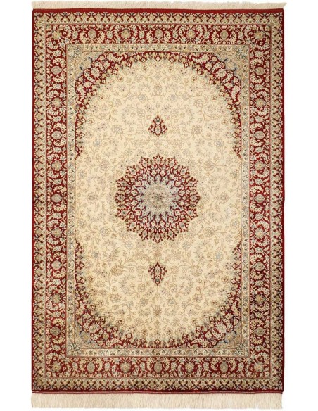 Hand made rug Ghom Silk Persia cm.132x201